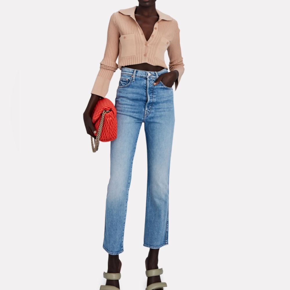 Mother The Tippy Top Frisky Flood Jeans in Crashing, Size 27